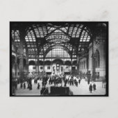 Penn Station NYC 1910 Magic Lantern Slide Postkarte (Vorderseite)