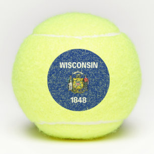 Penn Tennisball mit Flagge von Wisconsin, USA Tennisbälle
