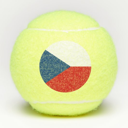 Penn-Tennisball mit tschechischer Flagge Tennisbälle (Vorderseite)