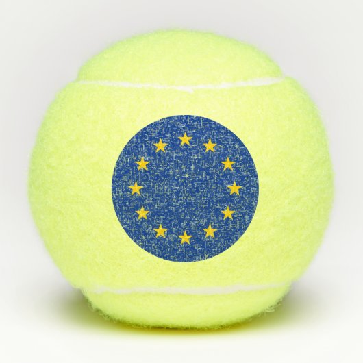 Penn-Tennisball unter der Flagge der europäischen Tennisbälle (Vorderseite)