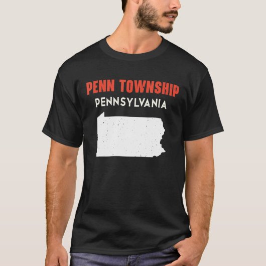 Penn Township Pennsylvania USA Staat America Trave T-Shirt (Vorderseite)
