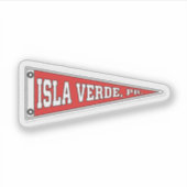 Pennant of Isla Verde, Puerto Rico Aufkleber (Vorderseite)