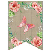 Pennant Rose Baby Girl Name BOHO Kinderzimmer Room Wimpelkette (Zweite Fahne)