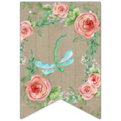 Pennant Rose Baby Girl Name BOHO Kinderzimmer Room Wimpelkette (Erste Fahne)
