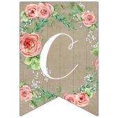 Pennant Rose Baby Girl Name BOHO Kinderzimmer Room Wimpelkette (Dritte Fahne)