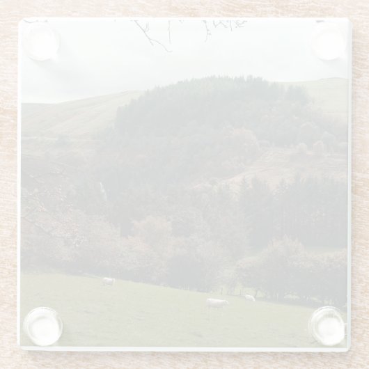 Pennant Valley Wales Glasuntersetzer (Rückseite)