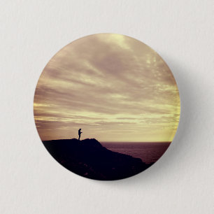 Pennard Klippen bei Sonnenuntergang, Gower, Swanse Button