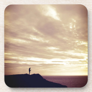 Pennard Klippen bei Sonnenuntergang, Gower, Swanse Untersetzer