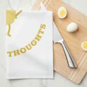 Penne für Ihre Gedanken Geschirrtuch (Viertel Falte)