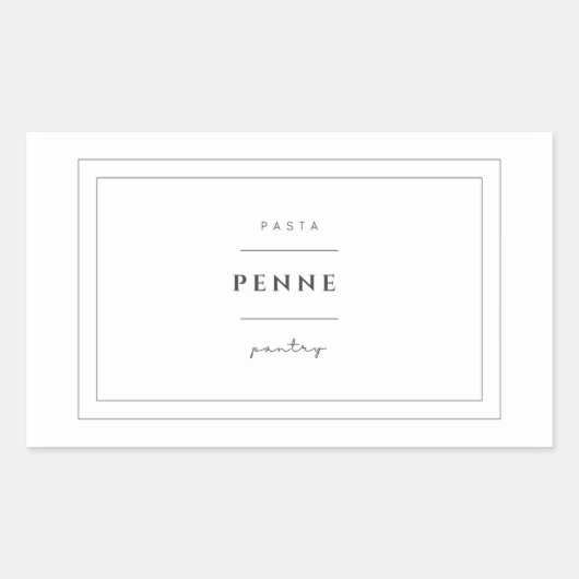 Penne Pasta Label Stickers (Vorderseite)
