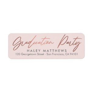 Penned Party EDITABLE COLOR Abschluss-Adresse