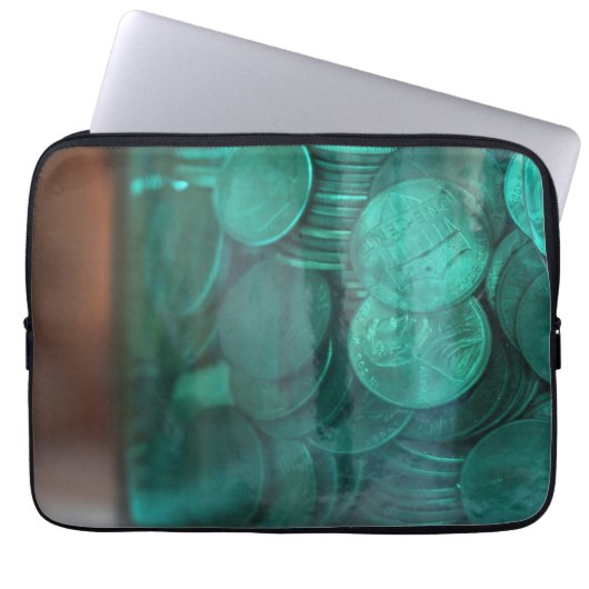 Pennies Laptopschutzhülle (Vorderseite)