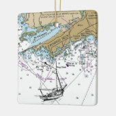 Pennigo Neck NY Nautical Chart Christmas Keramikornament (Links)