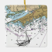 Pennigo Neck NY Nautical Chart Christmas Keramikornament (Vorderseite)