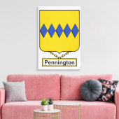Pennington Familienwappen Leinwanddruck (Insitu (Wohnzimmer))