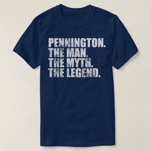 Pennington Pennington Familienname Pennington letz T-Shirt (Design vorne)