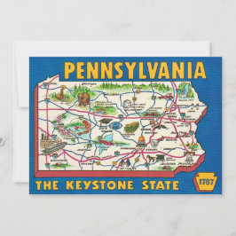 Pennsylvania 11x14 Map Jigsaw Puzzle Dankeskarte