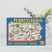 Pennsylvania 11x14 Map Jigsaw Puzzle Dankeskarte (Stehend Vorderseite)
