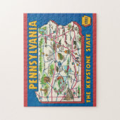 Pennsylvania 11x14 Mappa-Puzzle Puzzle (Vertikal)