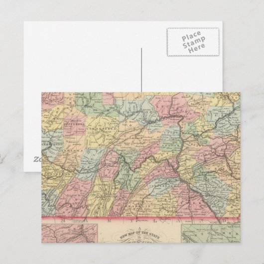 Pennsylvania 12 postkarte (Vorne/Hinten)