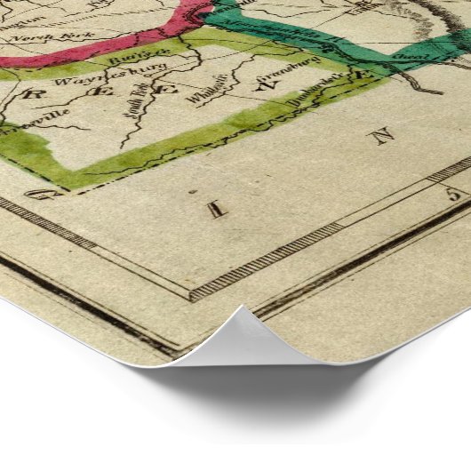 Pennsylvania 1818 Edition Poster (Ecke)