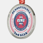 Pennsylvania 2. Staat Ornament Aus Metall (Links)