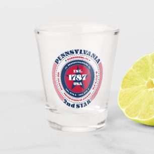 Pennsylvania 2nd Star Patriotic Shot Glas