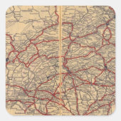 Pennsylvania 5 quadratischer aufkleber (Vorderseite)