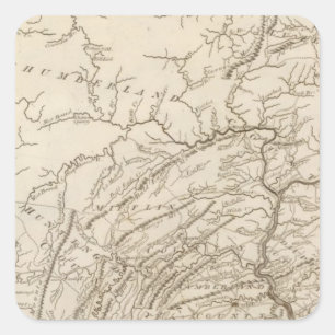 Pennsylvania 5 quadratischer aufkleber