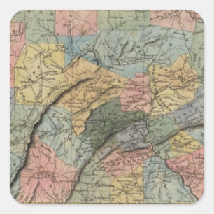 Pennsylvania 7 quadratischer aufkleber