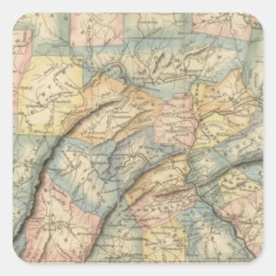 Pennsylvania 8 quadratischer aufkleber