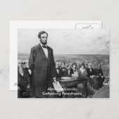 Pennsylvania Abraham Lincoln Gettysburg Postkarte (Vorne/Hinten)