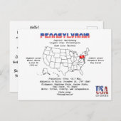 Pennsylvania American Staat auf einer Karte mit Ei (Vorne/Hinten)