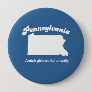 Pennsylvania - amische Mädchen tun es manuell T - Button