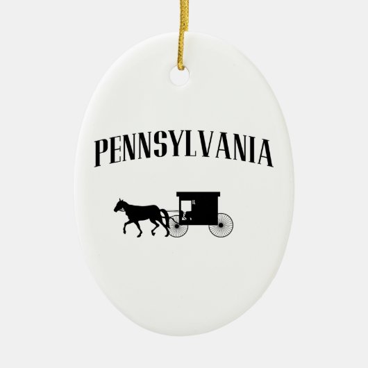 Pennsylvania Amish-Beförderung Keramik Ornament (Vorne)