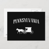 Pennsylvania Amish Carriage Postkarte (Vorne/Hinten)