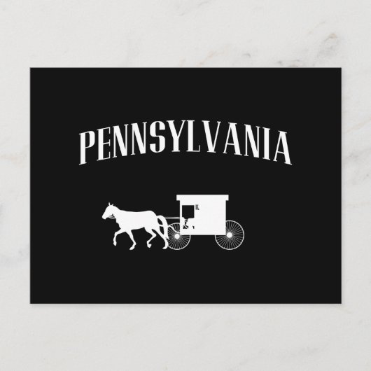 Pennsylvania Amish Carriage Postkarte (Vorderseite)