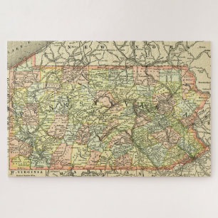Pennsylvania Antique Karte Puzzle