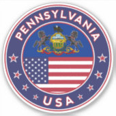Pennsylvania Aufkleber (Vorderseite)
