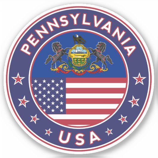Pennsylvania Aufkleber (Vorderseite)