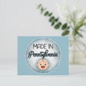 Pennsylvania Baby Funny Blue New Boy Postcard Postkarte (Stehend Vorderseite)