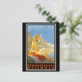 Pennsylvania Bahn nach Atlantik Postkarte (Stehend Vorderseite)