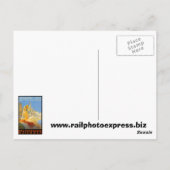 Pennsylvania Bahn nach Atlantik Postkarte (Rückseite)