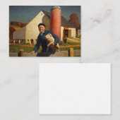 Pennsylvania Bauer von Newell Convers Wyeth Mitteilungskarte (Vorne/Hinten)