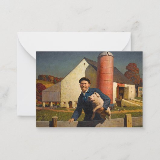 Pennsylvania Bauer von Newell Convers Wyeth Mitteilungskarte (Vorderseite)