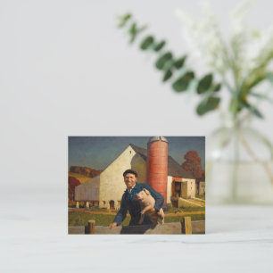 Pennsylvania Bauer von Newell Convers Wyeth Mitteilungskarte