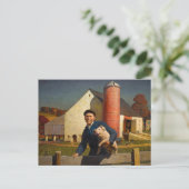 Pennsylvania Bauer von Newell Convers Wyeth Postkarte (Stehend Vorderseite)