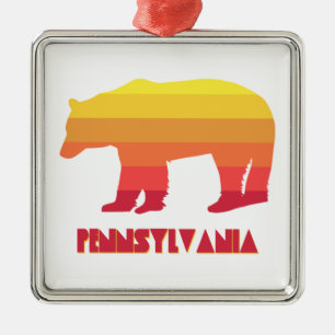Pennsylvania Bear Ornament Aus Metall