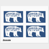 Pennsylvania Bear Rechteckiger Aufkleber (Blatt)