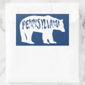 Pennsylvania Bear Rechteckiger Aufkleber (Tasche)